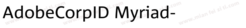 AdobeCorpID Myriad字体转换
